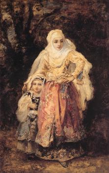 狄亞玆 Oriental Woman and Her Daughter 狄亞玆 Oriental Woman and Her Daughter